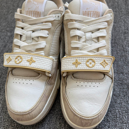 Louis Vuitton Trainer Low-top Fashion Sneakers in Khaki 0079