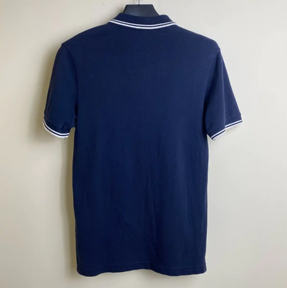 Prada Summer Navy Blue Embroidered Polo Shirt