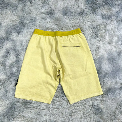 Stone Island Yellow Cotton Men's Shorts 0089