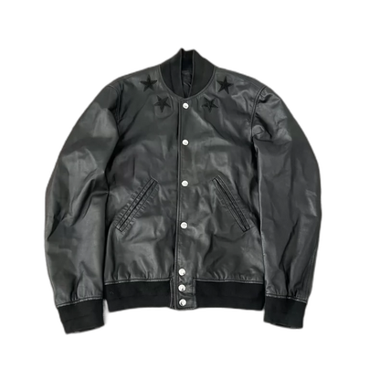 Givenchy Star Embroidered Leather Jacket