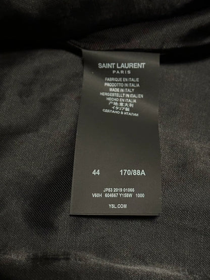 Saint Laurent Blue Black Sequin Jacket