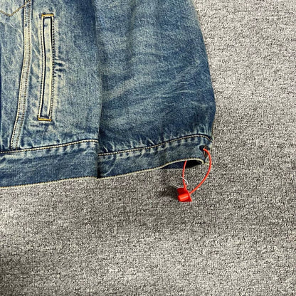 Gucci Denim Jacket with Leopard Fur Collar