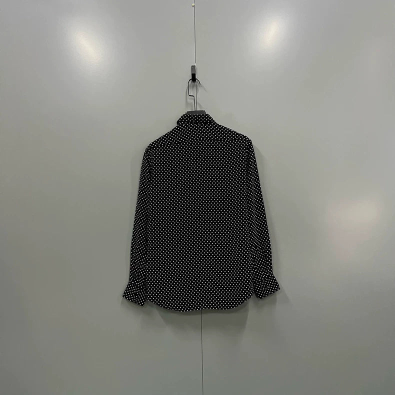 Celine Polka Dot Long Sleeve Shirt-yf