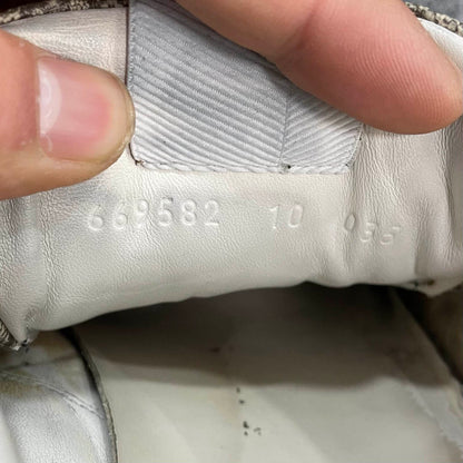 Gucci Brown Canvas Lace-Up Stylish Sneakers 0079