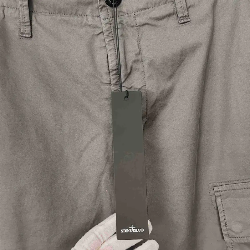 Stone Island Gray Cotton Casual Pants 0089
