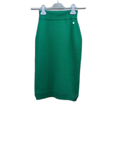Hermes Green Knit Cashmere Skirt