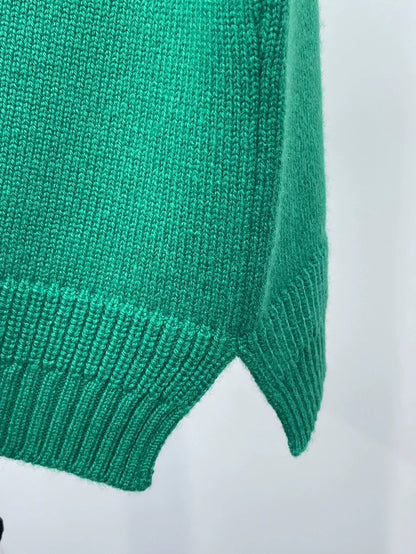 Hermes Green Knit Cashmere Skirt