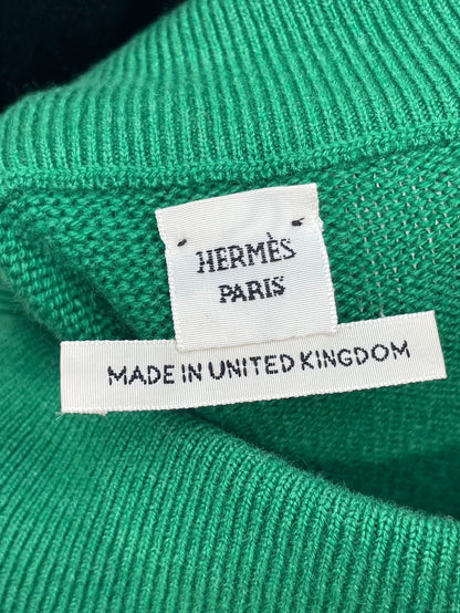 Hermes Green Knit Cashmere Skirt