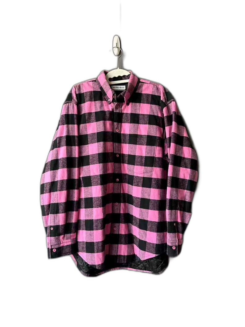 Pink Plaid Long Sleeve Shirt