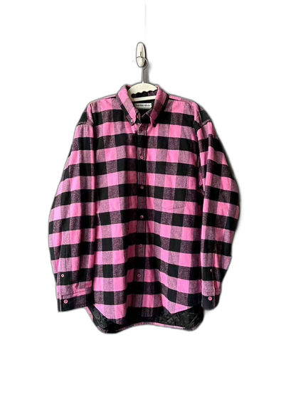 Pink Plaid Long Sleeve Shirt
