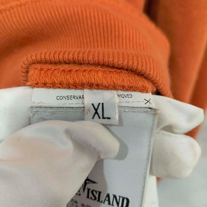 Stone Island Orange Long Sleeve Sweatshirt for Men 0089
