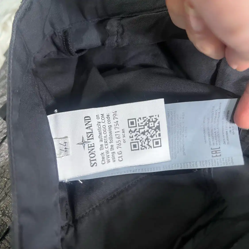 Stone Island Black Cotton Casual Pants for Men 0089