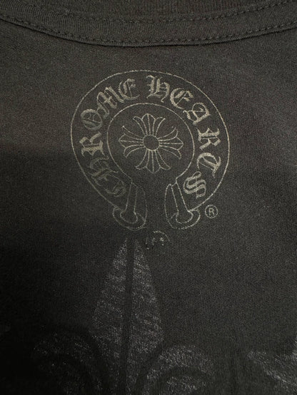 Chrome Hearts Black V-Neck Short Sleeve Tee-yf