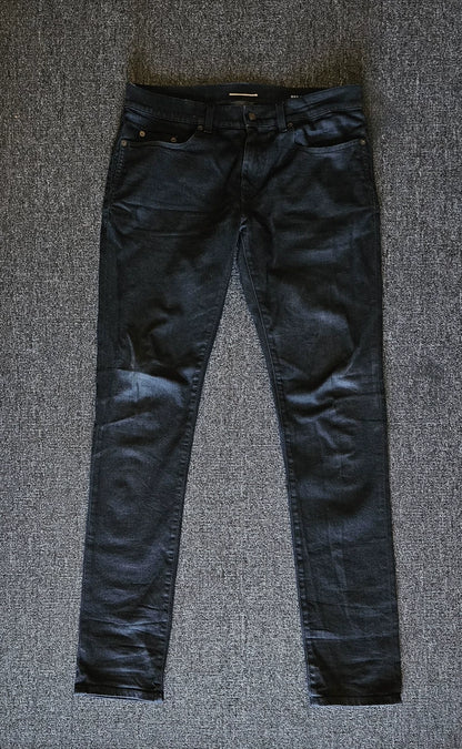 Saint Laurent D02 Slim Fit Black Jeans-yf