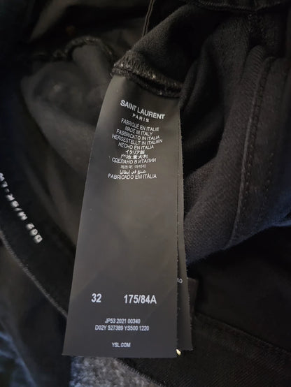 Saint Laurent D02 Slim Fit Black Jeans-yf