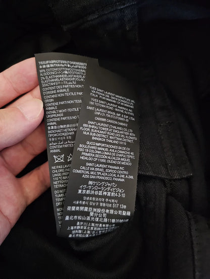 Saint Laurent D02 Slim Fit Black Jeans-yf