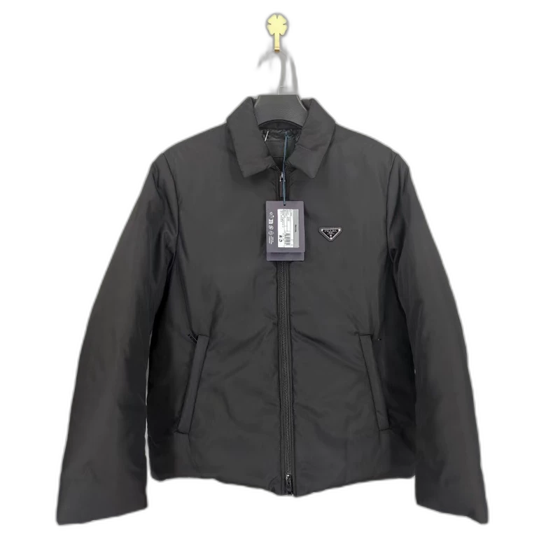 Prada Black Cotton Jacket With Logo