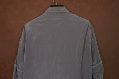 Stone Island Silver Nylon Zip Jacket-yf