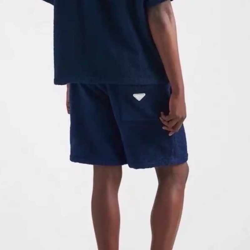 Prada Men's Cotton Shorts in Blue