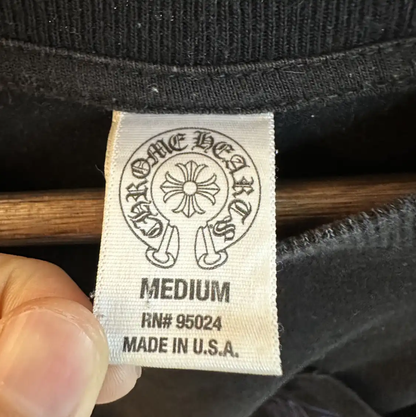 Chrome Hearts Black Cotton T-Shirt for Summer 0089