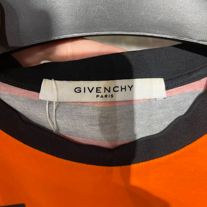 Givenchy Orange Cotton Graphic Tee for Men 0089