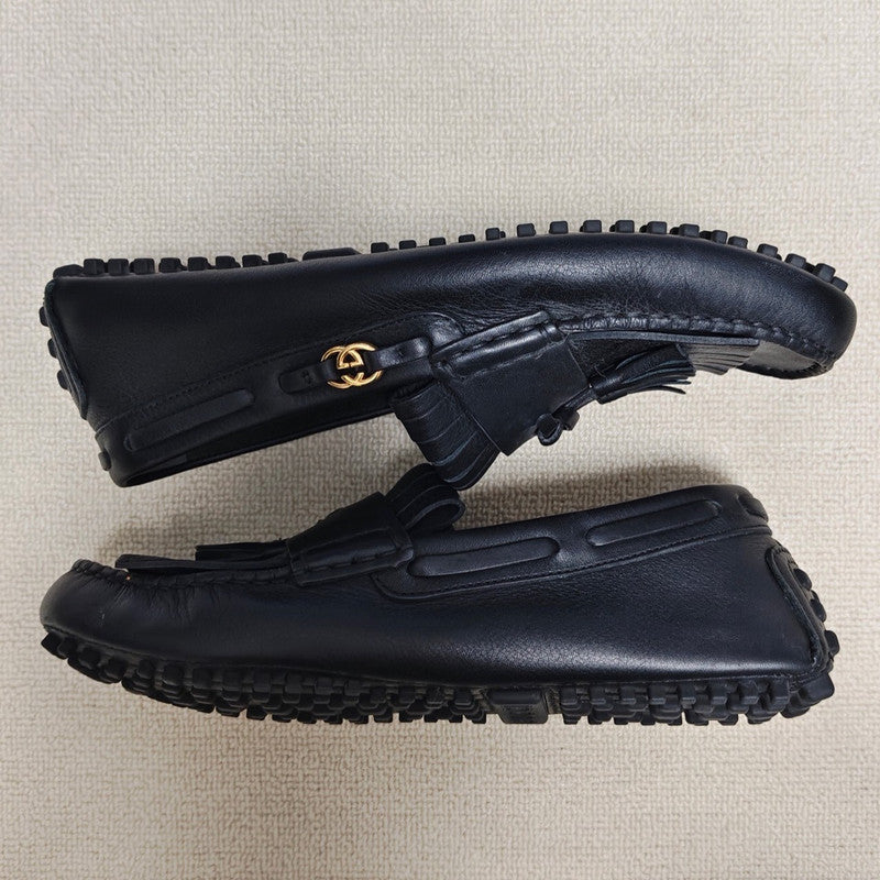 Gucci Interlocking Leather Tassel Loafers for Men 0079