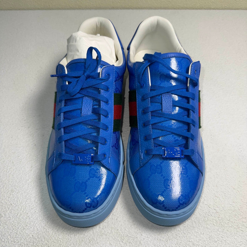 Gucci Ace Leather Sneakers in Blue 0079