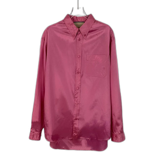 Pink Long Sleeve Button-Up Shirt