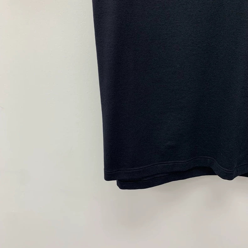 Prada Black Logo V-Neck T-Shirt