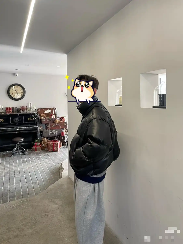 Prada Black Leather Puffer Jacket for Men