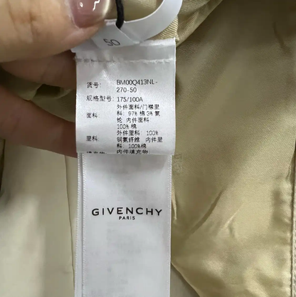 Givenchy Beige Cotton Spring Autumn Long Coat 0089