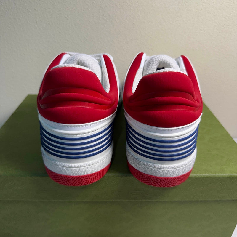 Gucci Red and White Low-Top Fashion Sneakers 0079