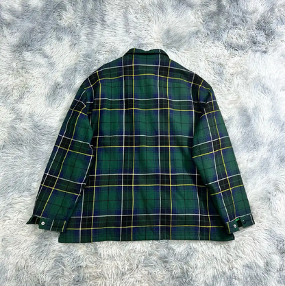 Prada Green Plaid Overshirt for Men