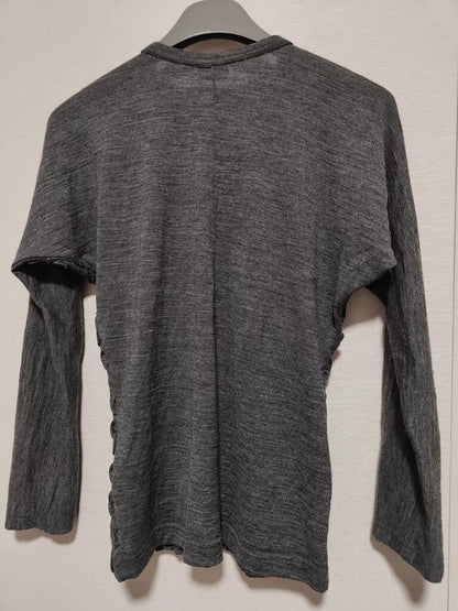 Elegant Gray Floral Cardigan from COMME des GARÇONS