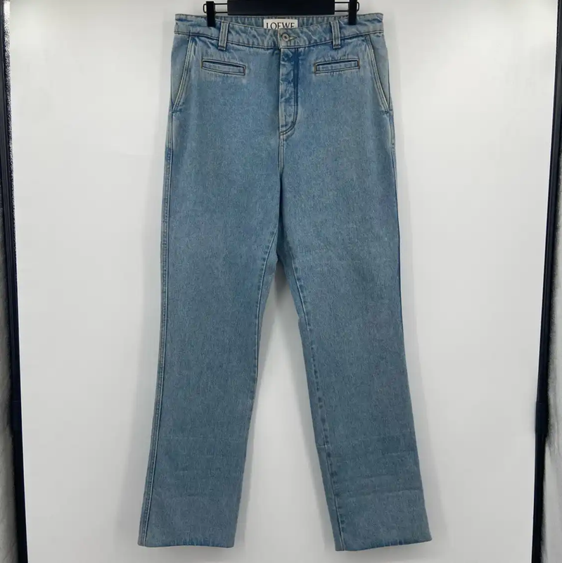 Loewe Casual Blue Cotton Pants 0089