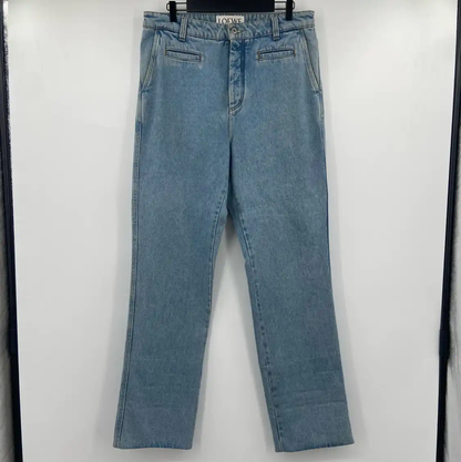 Loewe Casual Blue Cotton Pants 0089