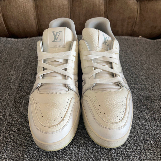 Louis Vuitton White Cement Low-Top Trainer Sneakers 0079