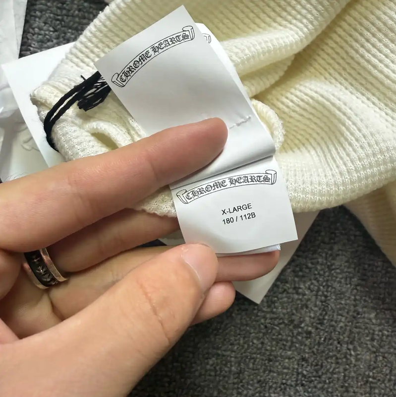 Chrome Hearts White Wool Long Sleeve Shirt 0089