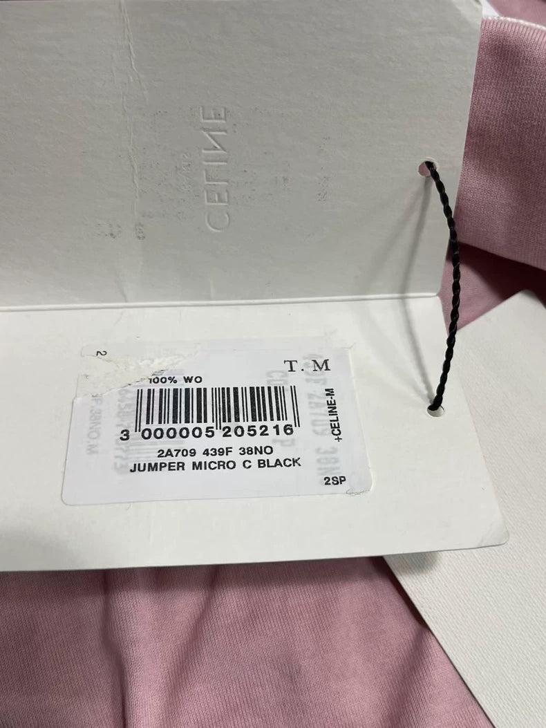 Celine Embroidered Logo Short Sleeve T-shirt