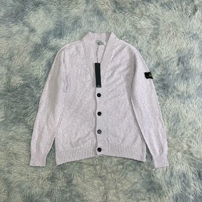 Stone Island Gray Wool Cardigan for Men 0089