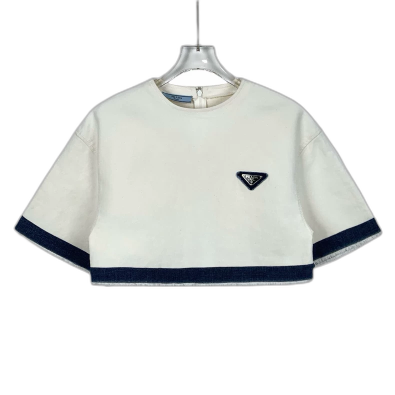 Prada White Short Sleeve T-Shirt
