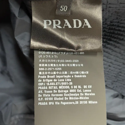 Prada Men's Dark Gray Quilted Jacket