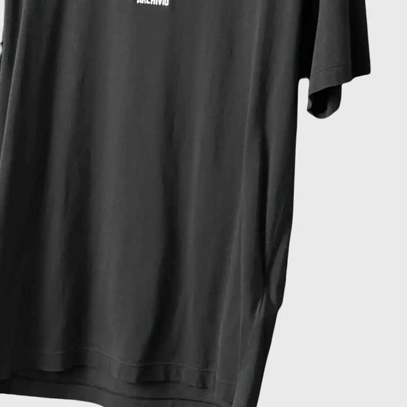 Stone Island Black Cotton Logo T-Shirt 0089
