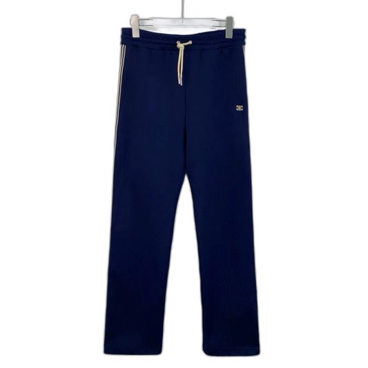 Celine Navy Casual Drawstring Pants L Size