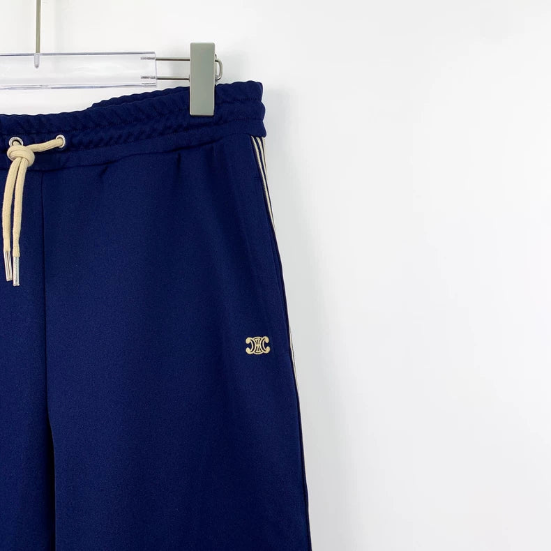 Celine Navy Casual Drawstring Pants L Size