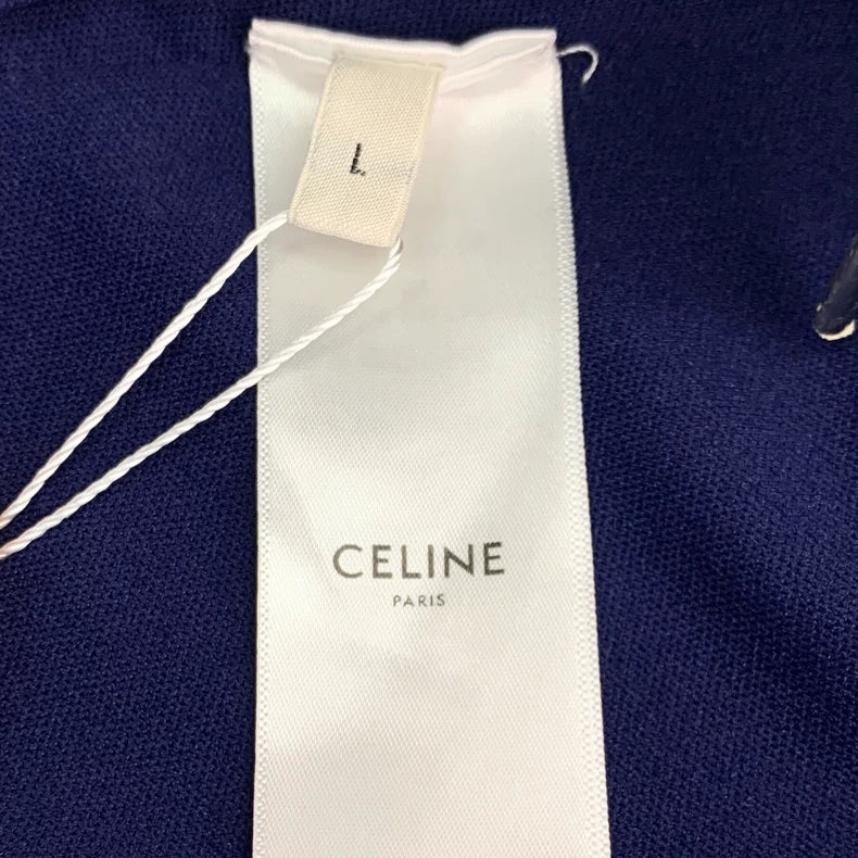 Celine Navy Casual Drawstring Pants L Size