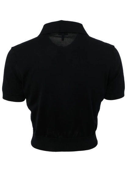 LOEWE Short Silk Blend Polo Knit