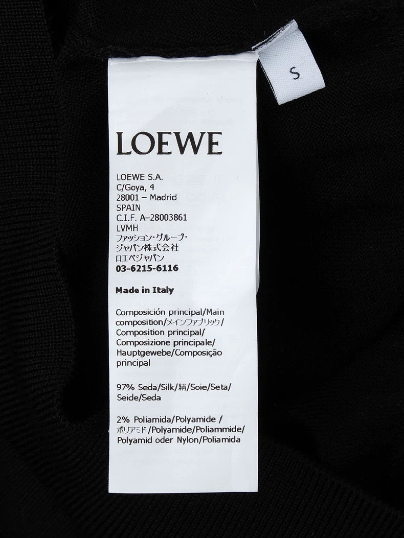 LOEWE Short Silk Blend Polo Knit