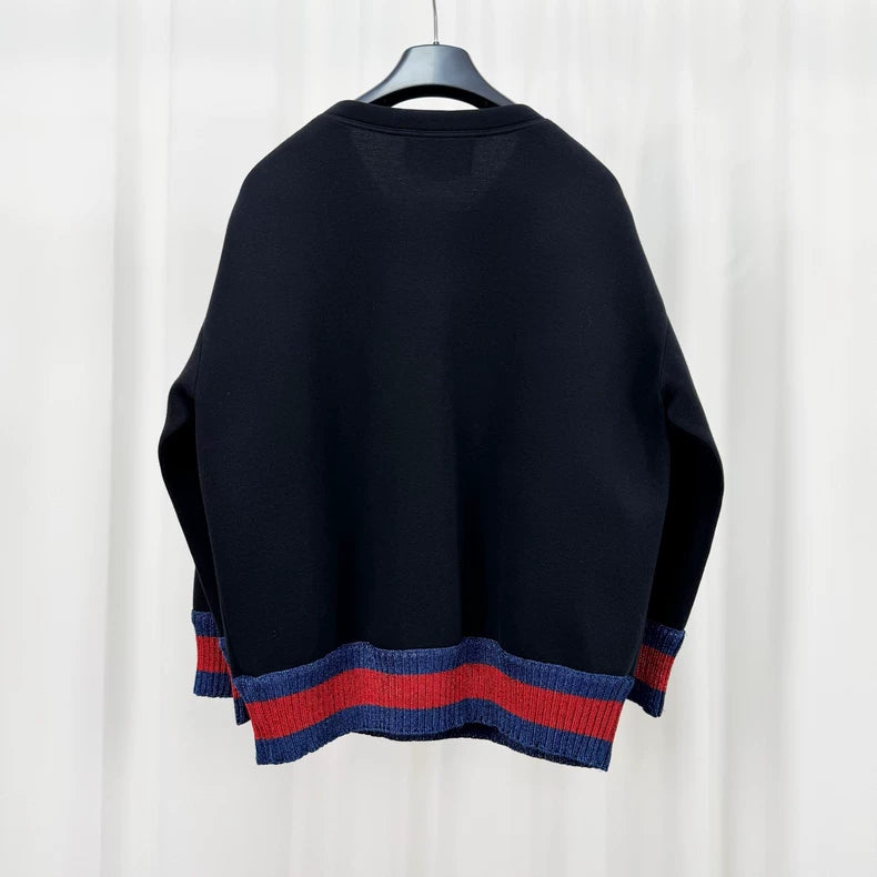 Gucci Embroidered Puppy Space Cotton Sweatshirt-yf