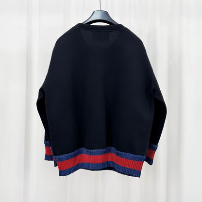 Gucci Embroidered Puppy Space Cotton Sweatshirt-yf